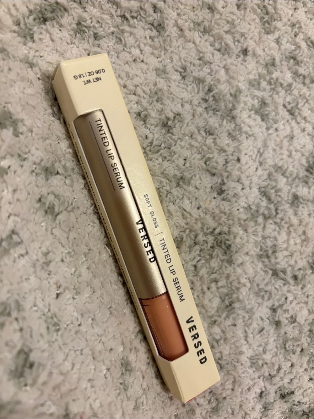 Versed Tinted Lip Serum in Flamingo peachy pink, NWT .06 oz